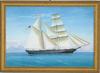 A gouache painting of the Hermaphrodite Brig Alfrata by Michele Funno
