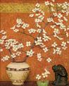 An oil on canvas painting of a dogwood by Emma Fordyce MacRae