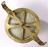 A Colonial brass Theodolite with silvered dial and alidade with read-outs and finely-cut folding sights with twin clamps