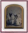 Oversized half plate English daguerreotype of the same family group by