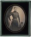 French half plate Daguerreotype of a young military officer