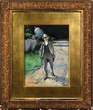 A watercolor painting of a man on a road by William Thomas Smedley