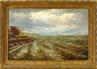 An oil on canvas landscape painting by August Norieri