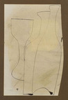 An ink and oil wash abstract drawing by Ben Nicholson