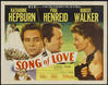 A half sheet poster from the 1947 movie, <b><i>Song of Love</i></b>, starring Katharine Hepburn