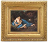 A late 19th century large KPM porcelain plaque, 'Bussende Magdalena'