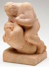 Maurice Glickman terracotta sculpture, Wrestlers