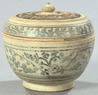A Thai Sawankhalok blue and gray pottery covered sweetmeat jar
