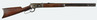 Winchester Model 1886 lever action rifle with octagonal barrel and steel butt plate