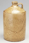 Stoneware jug attributed to Shimuel Timmerman of Lanier Co., Georgia