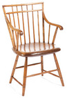 A birdcage windsor armchair having bamboo turnings