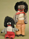 A lot of two English cloth Golliwoggs