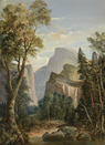 William Smith Jewett, A View of Yosemite, oil on canvas painting