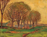 Robert Logan oil painting, Tree-Lined Path