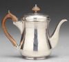 Matthew Boulton argyle, pear-form, Old Sheffield plate, double-wall body with hinged filler flap at handle