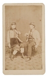 Cdv of Kady Brownell and her husband in their Civil War uniforms