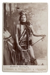 Abraham Bogardus cabinet card photograph of Loves Horses, a Sioux warrior