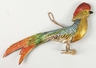 A Dresden Chinese Pheasant pressed paper Christmas tree ornament with metallic finish