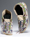 Sioux beaded hide moccasins