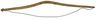 An Apache sinew backed recurved bow with twisted sinew string