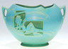 A Roseville pottery Silhouette Nude jardiniere in blue, shape 742-6