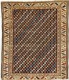 Daghestan rug, northeast Caucasus, last quarter 19th century, the antique oriental area rug having diagonal rows of small flowerheads on a dark field