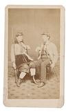 Civil War cdv photograph of Kady Brownell and her husband Robert