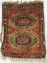 East Anatolian Yastik, last quarter 19th century, the Turkish antique oriental mat having two octagonal hooked medallions on a salmon field