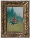 William Meuttman oil painting, Horse and Rider
