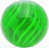 A rare green glass white latticinio swirl marble