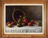 Alfred Bryan Wall oil painting, Still Life with Rye Straw Basket & Apples