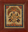 A dated 1809 Pennsylvania fraktur presentation drawing with flowers decoration