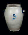 James Miller stoneware jar with cobalt decoration, from Alexandria, Virginia