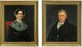 A pair of circa 1839 oil on canvas portrait paintings by Isaac Augustus Wetherbee, presumably a husband and wife