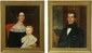 Two 1839 oil on canvas portrait paintings by Isaac Augustus Wetherbee, George Handel Holbrook and his wife Louisa Harding Holbrook