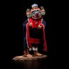 Shona Hah carving of a shaman wearing a transformation mask and a button blanket