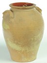 Ovoid stoneware crock with applied handles, by Prosper Rich, Muskingum County, Ohio