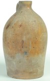 An ovoid stoneware jug by Prosper Rich of Muskingum County, Ohio