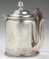 A George III Irish silver crested argyle, William Bond, Dublin, 1793. Of typical form with gadrooned base edge