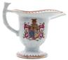 A Chinese arms of Morris impaling Sydney armorial porcelain helmet form jug, Qing Dynasty, Qianlong, circa 1770