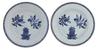 A rare pair of Chinese Export porcelain blue-and-white pineapple plates, Qing Dynasty, Qianlong , circa 1740