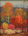 An Anthony Buchta fall landscape, October Sonnet, oil on board