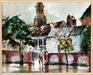 Virginia Fouche Bolton (South Carolina, 1929 to 2004, watercolor painting, NOVEMBER RAIN, CHARLESTON