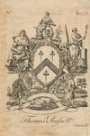 An allegorical bookplate engraved by Joseph Callender of Boston for Thomas Russell