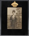 Real photo postcard of Tsarevich Alexei Nikolaevich wearing a Cossack uniform