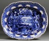 An Historical Blue transferware-decorated Staffordshire Pottery States border platter, James and Ralph Clews, Cobridge, England, 1817 to 1834