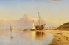 Charles Henry Gifford oil on canvas painting, Beach, New England, signed CH Gifford and dated 1871
