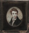 Oil on canvas painting attributed to Aaron Houghton Corwin, 1811, portrait, of Major General Richard Gentry
