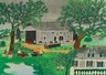 Anna Mary Robertson Moses (Grandma Moses) oil on Masonite painting, Pennsylvania Barn, signed MOSES lower center; also dated June 4, 1954, numbered 1621 and titled Penn Barn
