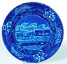 An Historical blue transferware Staffordshire pottery plate, England, 2nd quarter-19th century, Landing of Gen. Lafayette by Clews